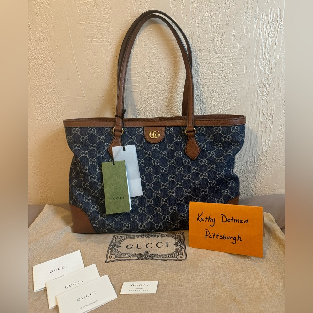 Gucci Denim Tote Brand New!